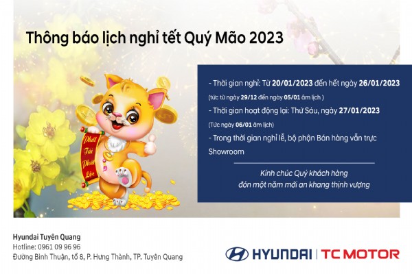 LỊCH NGHỈ TẾT QUÝ MÃO 2023